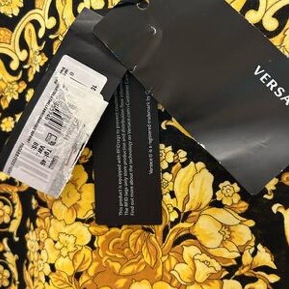 Men's Versace barocco print organic cotton T-shirt size small made in Italy - Picture 4 of 6